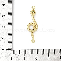 Подвески-змейки из латуни с прозрачным и зеленым кубическим цирконием&nbsp;KK-D317-149G