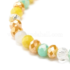 7шт 7 цвета побрякушки круглые стеклянные бусины стрейч браслеты набор&nbsp;BJEW-JB07747