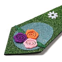 Glitzer-Filzkrawatte mit Ostermotiv und Ei&nbsp;AJEW-C030-01A