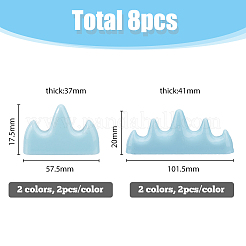8 шт. 4-х стилистический держатель для каллиграфических кистей в форме горы из пластика AJEW-HY0001-08