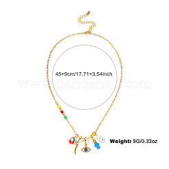 Ожерелья с подвесками из пластикового жемчуга и эмали в виде руки хамсы FS-WG9A1DD-02