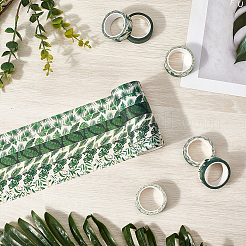 12 рулон клейкой бумажной ленты с рисунком листьев&nbsp;DIY-WH20009-47A