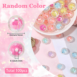 100 Stück transparente Acrylperlen&nbsp;TACR-SC0002-70