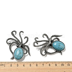 Broche pieuvre synthétique turquoise&nbsp;G-Z050-01B
