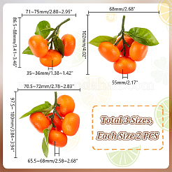 6шт 3 стиля пенопластовая искусственная модель фрукта DJEW-GA0001-52
