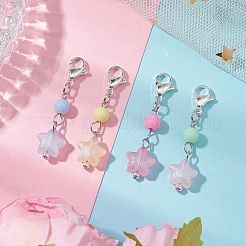 Подвесные украшения в виде акриловых звезд HJEW-JM02930-02