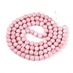Chapelet de perles en verre baking paint&nbsp;DGLA-N016-8mm-02