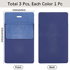 3 шт. 3-цветная прямоугольная сумка для ручек из искусственной кожи для врача AJEW-CL0001-20