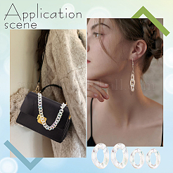 150 шт. 5 стильных прозрачных акриловых соединительных кольца&nbsp;OACR-DC0001-01