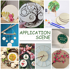 Набор деревянных пустых тарелок DIY-WH0016-66