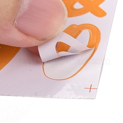 Nummer & Alphabet & Zeichen PVC wasserdichter selbstklebender Aufkleber&nbsp;DIY-I073-04D