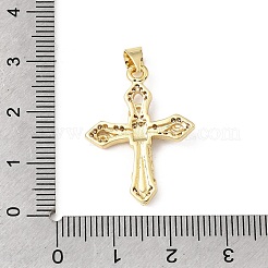 Osteranhänger aus Messing mit Mikropavé-Fassung aus klaren Zirkonia&nbsp;KK-E799-05G-G