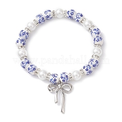 Armbänder mit Schleifenanhänger aus Messing&nbsp;BJEW-JB12905