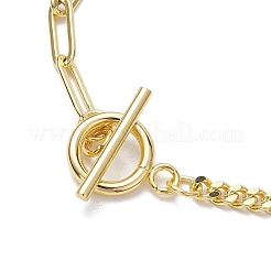 Braccialetti piatti rotondi e con ciondoli a cuore in ottone con zirconi trasparenti&nbsp;BJEW-JB10396