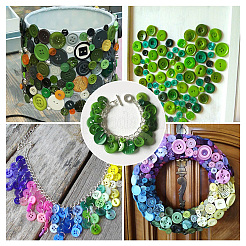 Плоские круглые пуговицы из смолы BUTT-TAC0017-01F