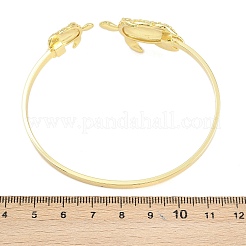 Bracelets manchettes en laiton avec organismes marins pour femmes&nbsp;BJEW-D368-03J-G