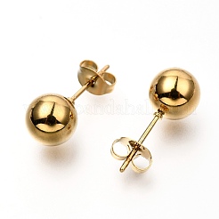 Ohrstecker mit Kugeln aus Edelstahl 304&nbsp;EJEW-C501-10E