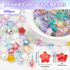 200 шт. Стеклянные бусины GLAA-SP0001-06