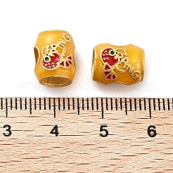合金エナメルヨーロピアンビーズ  大穴ビーズ  ゴールドカラー  ドリンク  レッド  10.5x9x8.5mm  穴：4mm&nbsp;ENAM-M008-09G-04