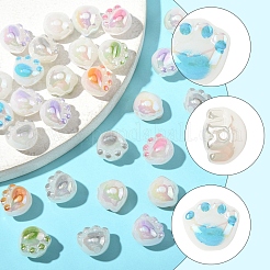 32шт акриловые бусины с УФ-покрытием MACR-FS0002-10