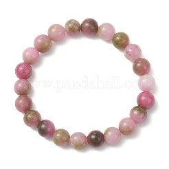 2 шт. эластичный браслет из бусин натурального белого нефрита для женщин&nbsp;BJEW-JB13165