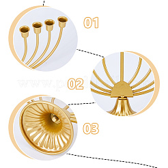 Porte-bougie menorah en fer à une branche&nbsp;AJEW-WH0696-763