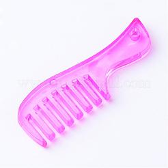 透明アクリルの大きなペンダント  くし  ミックスカラー  57.5x19x5.5mm  穴：3mm  約136個/500g&nbsp;TACR-S132-06
