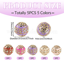 5 Uds 5 colores cuentas de indonesia hechas a mano&nbsp;IPDL-TADJ0001-02