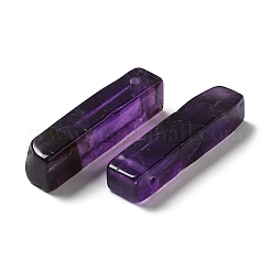 天然石アメジストペンダント  長方形チャーム  39~40x9.5~10x8~8.5mm  穴：1.8~2mm&nbsp;G-Z031-01E