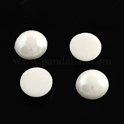 パールメッキ不透明ガラスカボション  半円/ドーム  ミックスカラー  7.5~8x3~4mm&nbsp;X-PORC-S801-8mm-M
