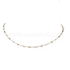 Colliers à maillons ovales en acier inoxydable 304 et plastique ABS&nbsp;NJEW-JN06230