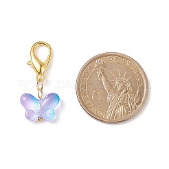 Décorations colorées de pendentif en verre de papillon&nbsp;HJEW-JM00799