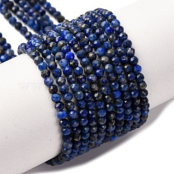 Нитки бусины из натурального ляписа-лазури X-G-D165-B-2mm