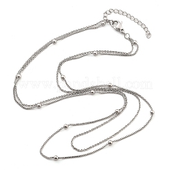 Латунные двухслойные ожерелья NJEW-D302-52P