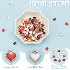 90шт 3 цвета сплава эмаль подвески&nbsp;ENAM-UN0001-06