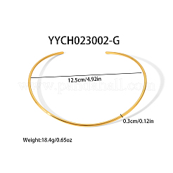 Простые круглые ожерелья-манжеты из нержавеющей стали 304 RC6869-3
