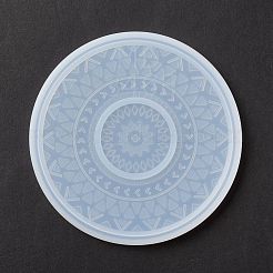 Diy плоская круглая чашка коврик силиконовые Молды DIY-E036-07