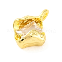 Подвески из латуни с прозрачным фианитом KK-Z051-01G-03