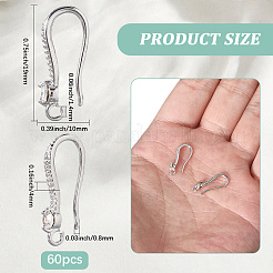 60 шт. фурнитура для сережек из латунной проволоки&nbsp;FIND-SP0003-67B-P