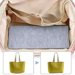 フェルトバッグ底マット  長方形  グレー  320x79x5mm&nbsp;DIY-WH0750-348B
