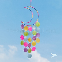 Плоская круглая ракушка с железными колокольчиками PW-WG4F5A3-01