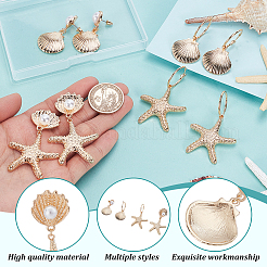 4 пара серег с подвесками из сплава 4 стилей&nbsp;EJEW-GA0001-05