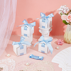 Boîtes carrées en papier pour ranger les bonbons de mariage&nbsp;AJEW-WH0609-744D