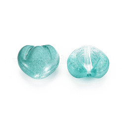 Perle di vetro verniciato a spruzzo trasparente bicolore&nbsp;GLAA-T022-24-C02