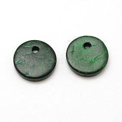 Окрашенные плоские круглые кокосовые подвески COCO-N001-02-12mm