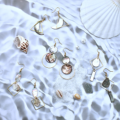 Наборы для самостоятельного изготовления сережек в геометрическом стиле DIY-SC0013-31