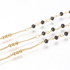 Латунная цепочка из бисера ручной работы CHC-G011-10G-03