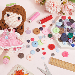 8 Farben Harzknöpfe&nbsp;DIY-SP0003-99