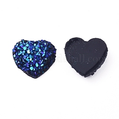 Cabochons brillants en résine druzy&nbsp;RESI-WH0008-30N
