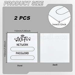 2 pieza de señal de contraseña inalámbrica acrílica&nbsp;DIY-GA0009-54A